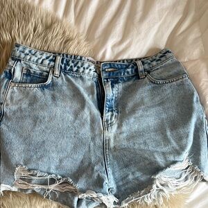 Distressed Denim Shorts